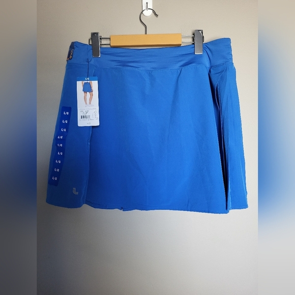 NEW- Lole Blue Pleated Mini Skort, Size Large - Picture 2 of 4